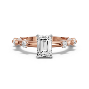 Image for Radiant Pave Basket Ring with Floating Station band