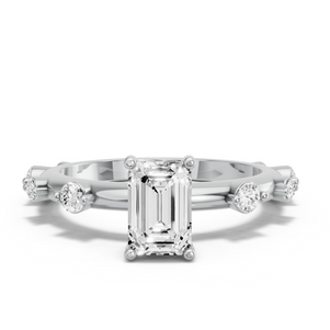 Image for Radiant Pave Basket Ring with Floating Station band