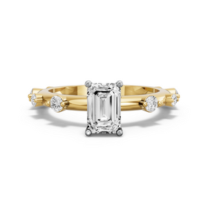 Image for Radiant Pave Basket Ring with Floating Station band