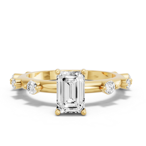 Image for Radiant Pave Basket Ring with Floating Station band