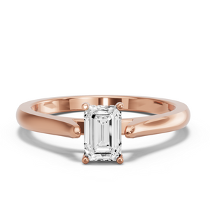 Image for Radiant Pave Basket Ring with Knife Edge Cathedral band