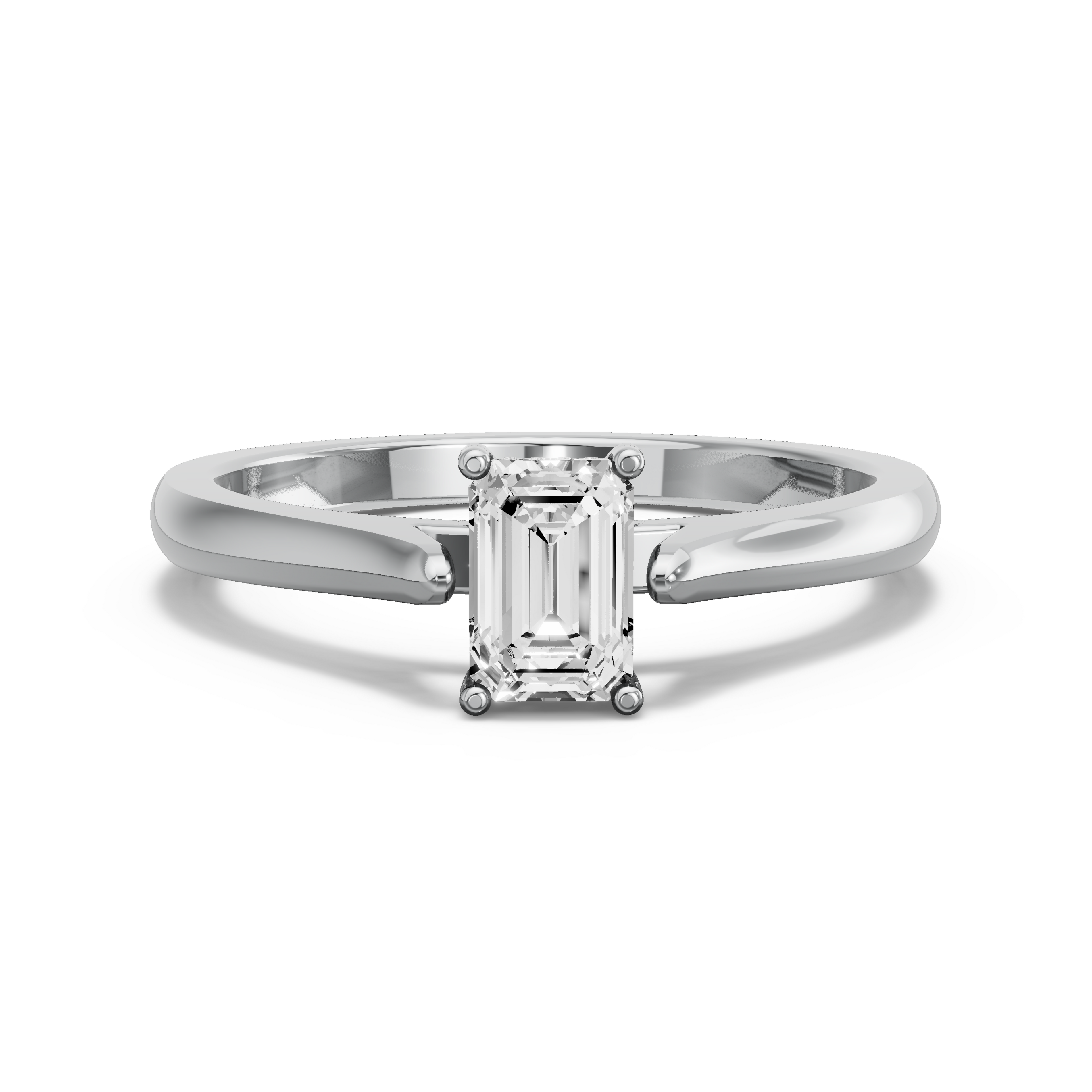 Image for Radiant Pave Basket Ring with Knife Edge Cathedral band in 18K Two Tone Rose Gold