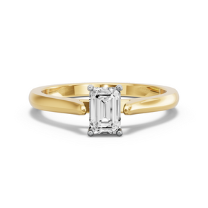 Image for Radiant Pave Basket Ring with Knife Edge Cathedral band