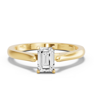 Image for Radiant Pave Basket Ring with Knife Edge Cathedral band