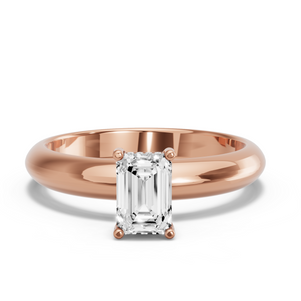 Image for Radiant Pave Basket Ring with Knife Edge Solitaire band