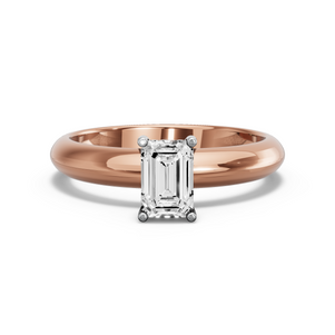 Image for Radiant Pave Basket Ring with Knife Edge Solitaire band