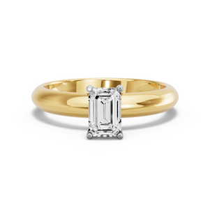 Image for Radiant Pave Basket Ring with Knife Edge Solitaire band