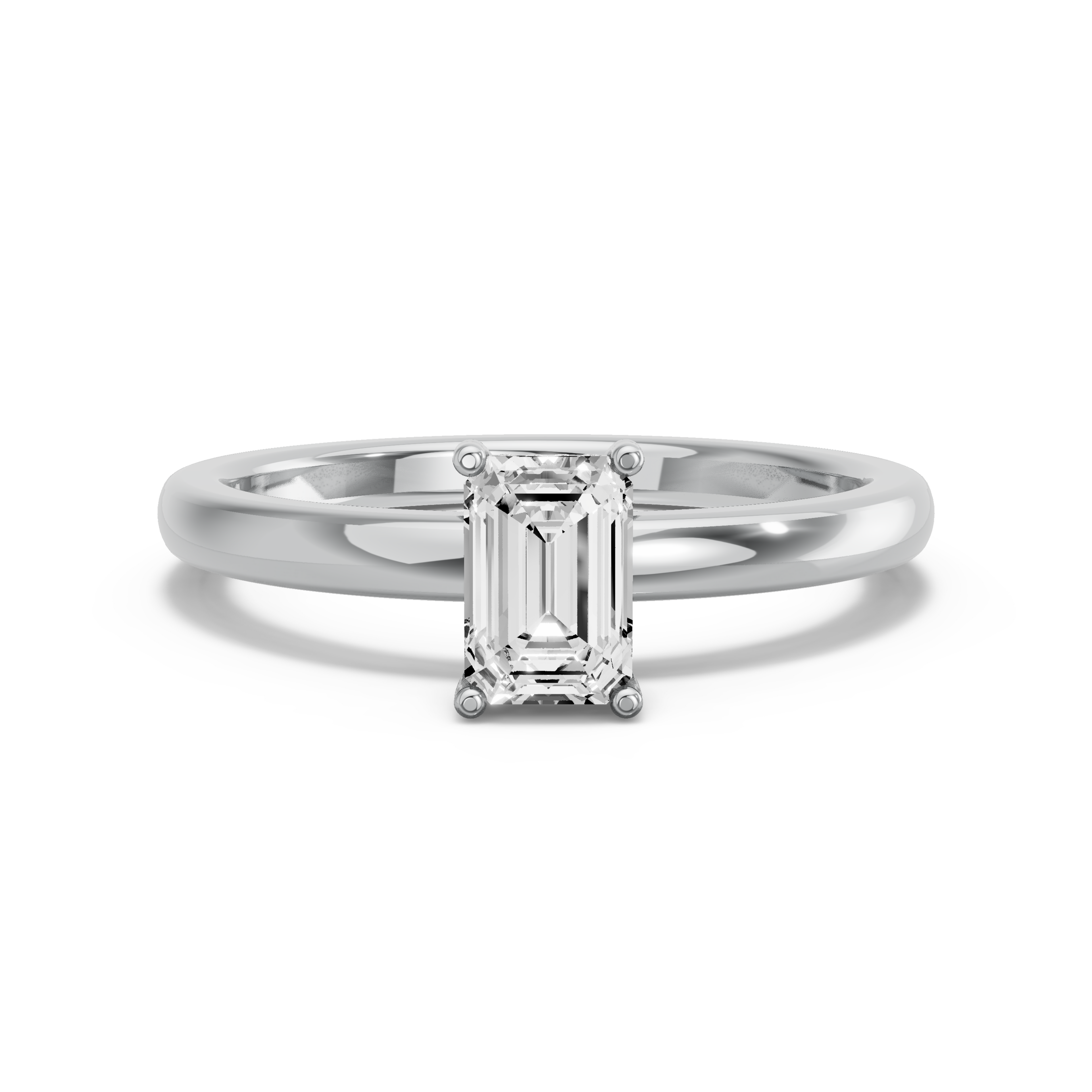 Image for Radiant Pave Basket Ring with Solitaire band in 14K Two Tone Rose Gold