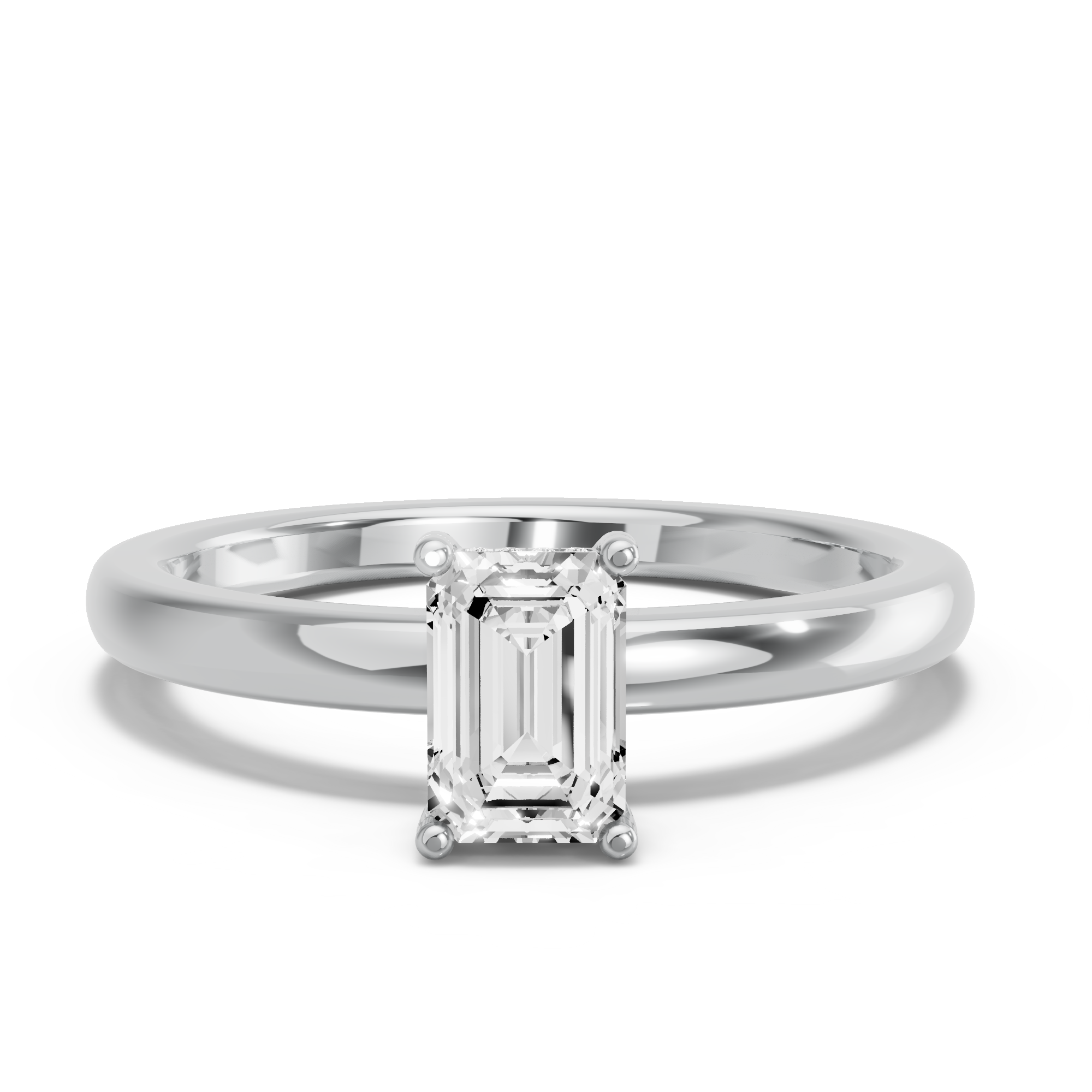 Image for Radiant Pave Basket Ring with Solitaire band