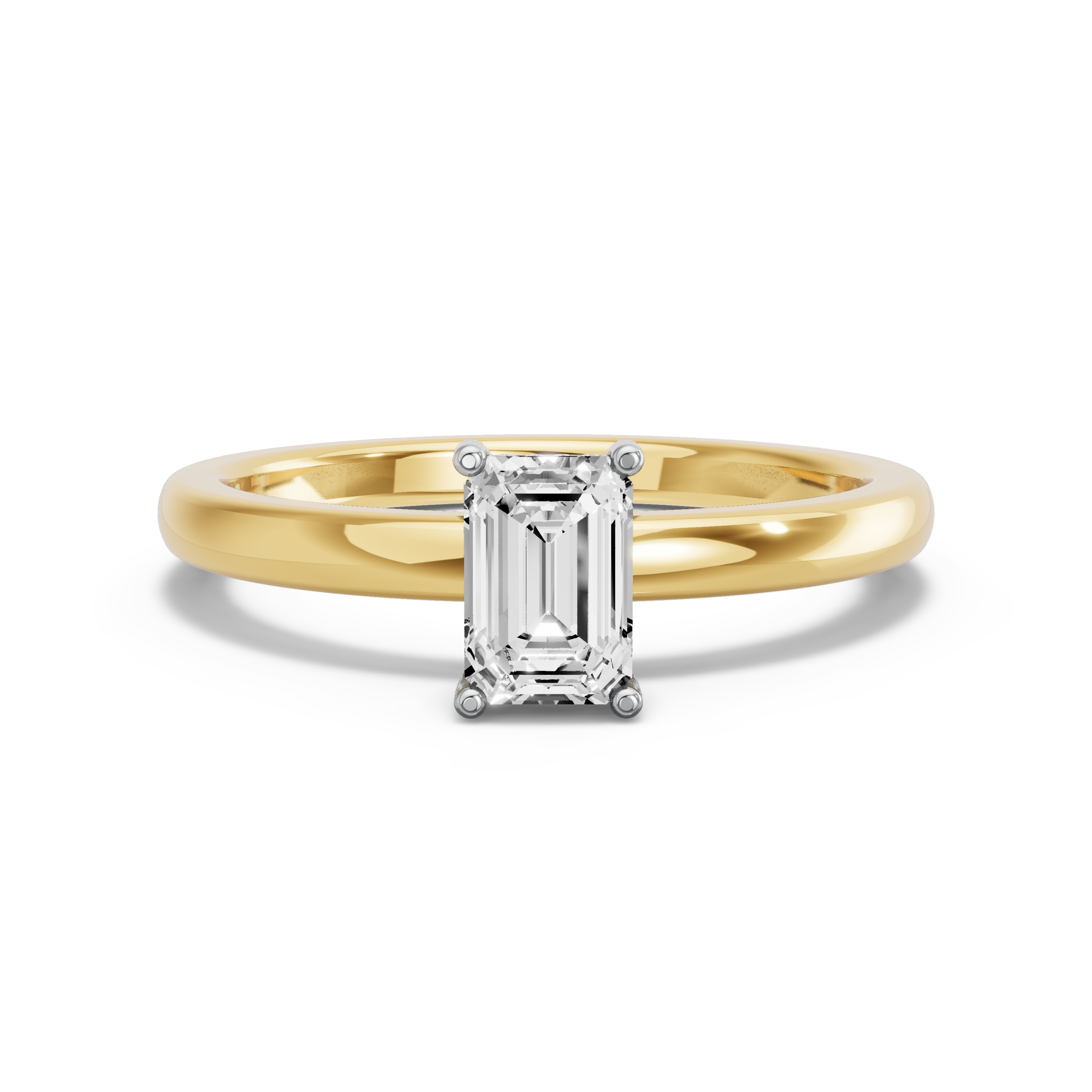 Image for Radiant Pave Basket Ring with Solitaire band
