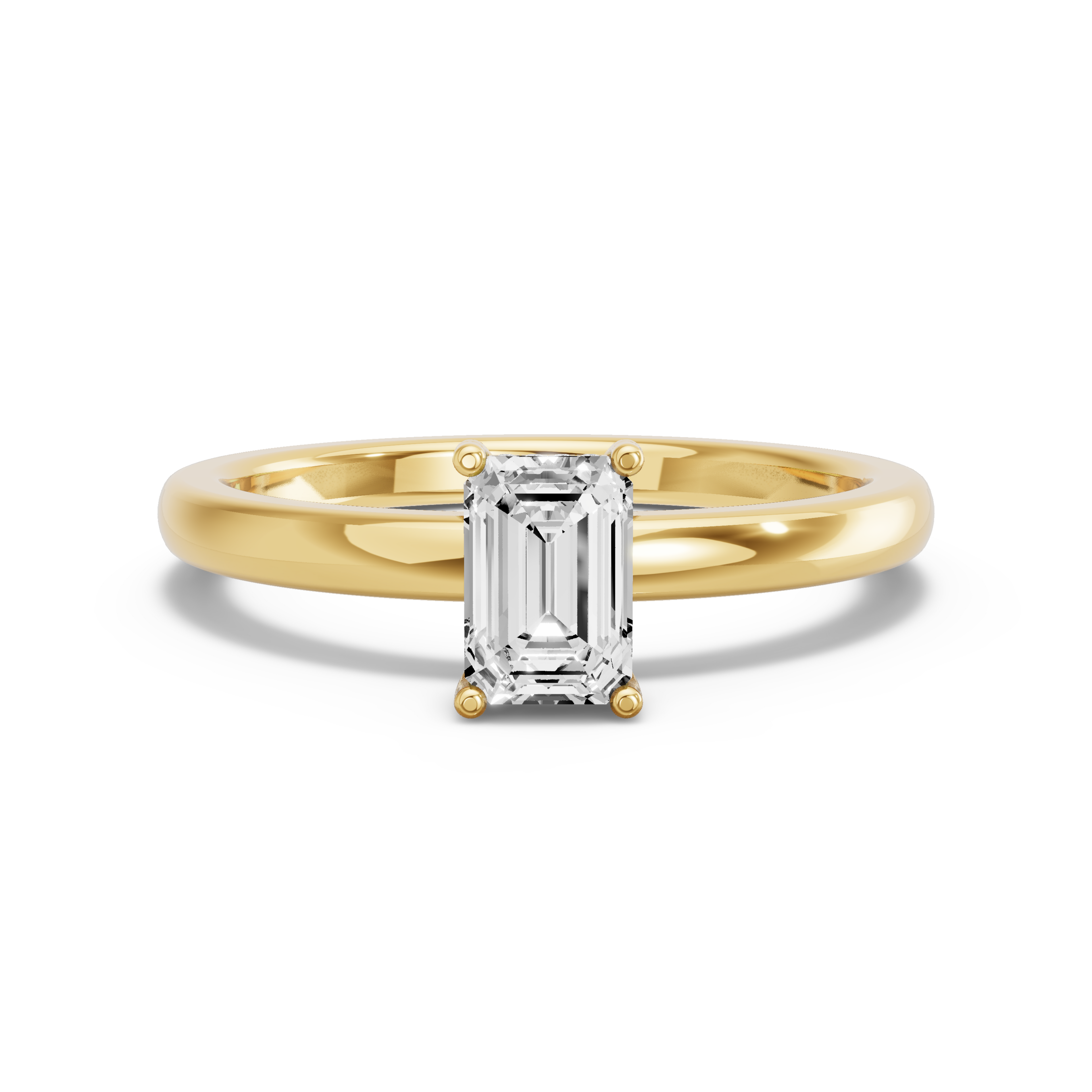 Image for Radiant Pave Basket Ring with Solitaire band in 18K White Gold