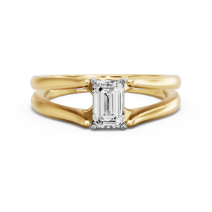 Image for Radiant Pave Basket Ring with Split Ring Solitaire band
