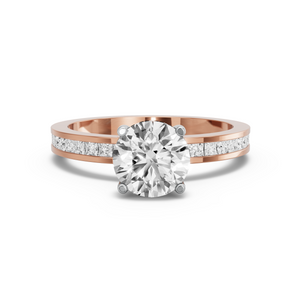 Image for Round Pave Basket Ring with Channel band