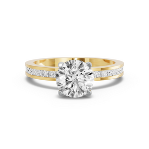 Image for Round Pave Basket Ring with Channel band