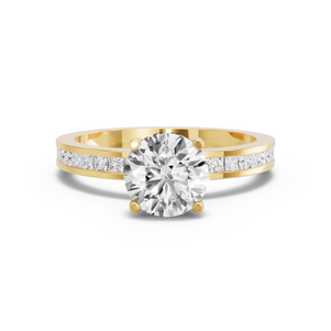 Image for Round Pave Basket Ring with Channel band
