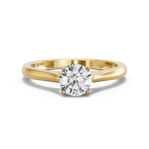 Image for Round Pave Basket Ring with Knife Edge Cathedral band