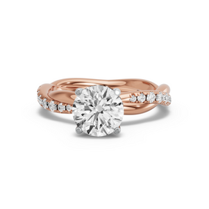 Image for Round Pave Basket Ring with Rope Pave band