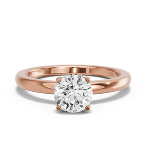 Image for Round Pave Basket Ring with Solitaire band