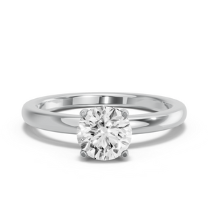 Image for Round Pave Basket Ring with Solitaire band