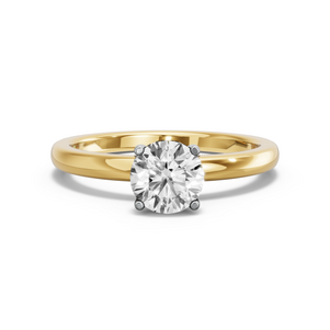 Image for Round Pave Basket Ring with Solitaire band