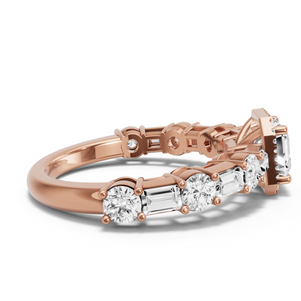 Image for Asscher Pave Halo Ring with Alternating Baguette band