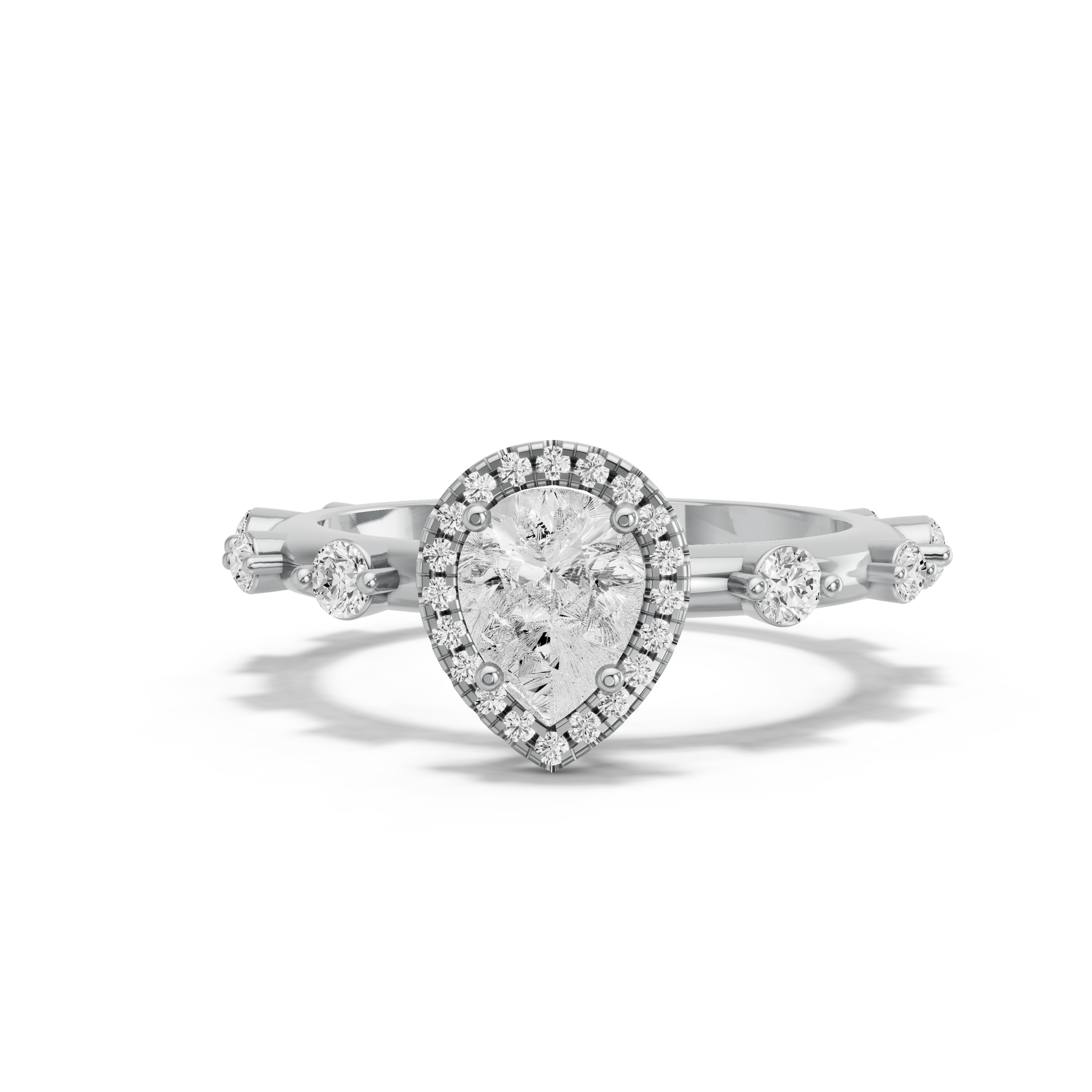 Image for pear-pave-halo-ring-with-floating-station-band-in-950-platinum