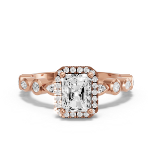Image for Radiant Pave Halo Ring with Alternating Marquise band