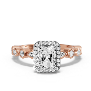 Image for Radiant Pave Halo Ring with Alternating Marquise band