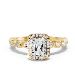 Image for Radiant Pave Halo Ring with Alternating Marquise band