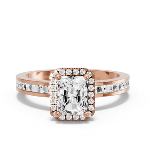 Image for Radiant Pave Halo Ring with Channel band
