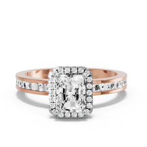 Image for Radiant Pave Halo Ring with Channel band