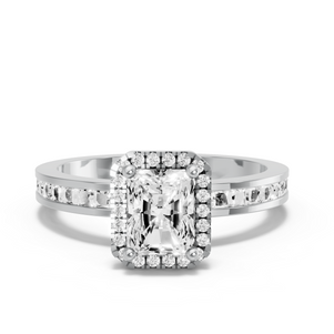 Image for Radiant Pave Halo Ring with Channel band
