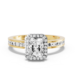 Image for Radiant Pave Halo Ring with Channel band