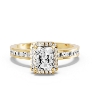 Image for Radiant Pave Halo Ring with Channel band