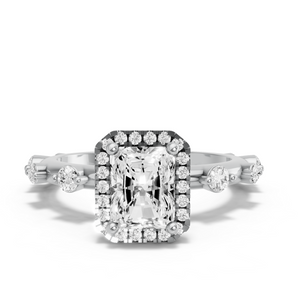 Image for Radiant Pave Halo Ring with Floating Station band