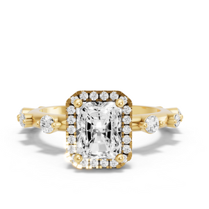 Image for Radiant Pave Halo Ring with Floating Station band