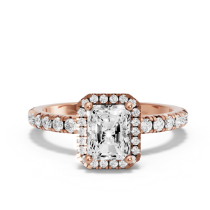 Image for Radiant Pave Halo Ring with French Pave band