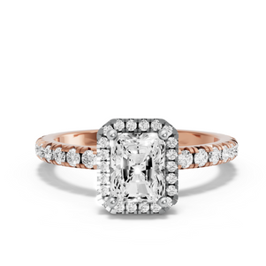 Image for Radiant Pave Halo Ring with French Pave band