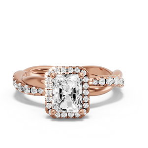 Image for Radiant Pave Halo Ring with Rope Pave band