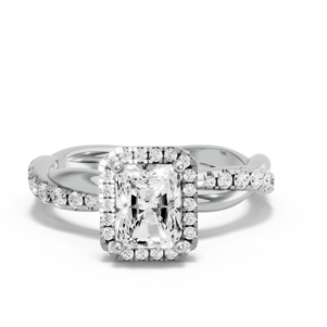 Image for Radiant Pave Halo Ring with Rope Pave band