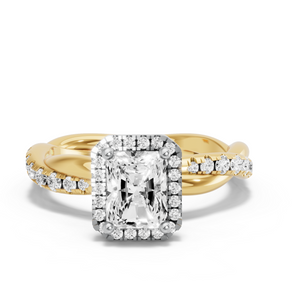Image for Radiant Pave Halo Ring with Rope Pave band