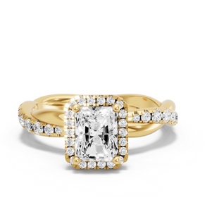 Image for Radiant Pave Halo Ring with Rope Pave band