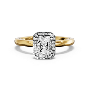 Image for Radiant Pave Halo Ring with Solitaire band