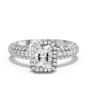 Image for Radiant Pave Halo Ring with Triple Row Pave band