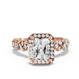 Image for Radiant Pave Halo Ring with Twist Pave band