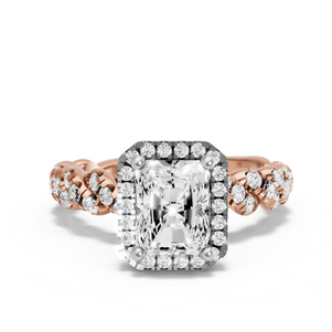 Image for Radiant Pave Halo Ring with Twist Pave band