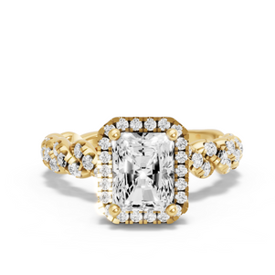 Image for Radiant Pave Halo Ring with Twist Pave band