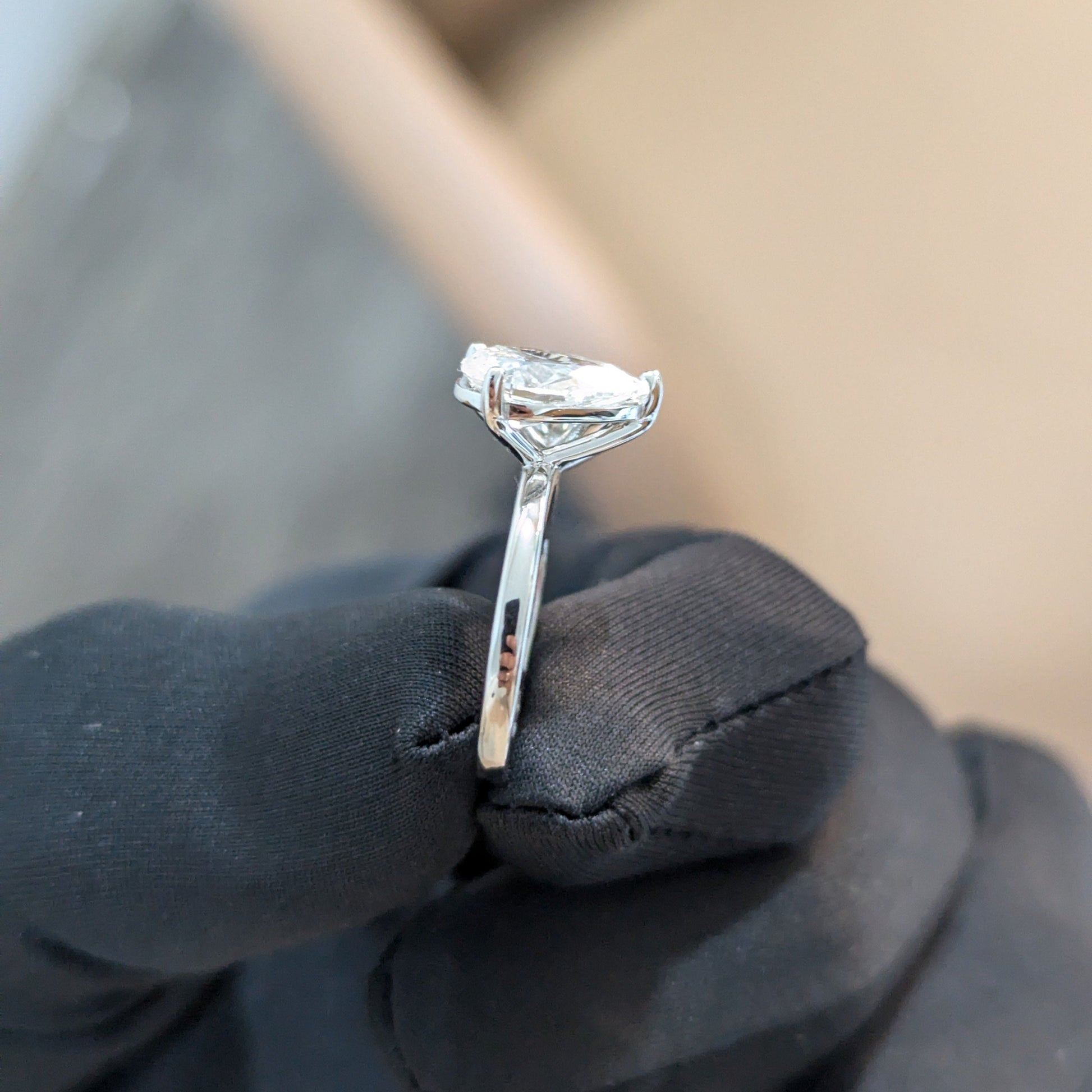 Oval & Pear 4.00ct Lab Grown Diamond Toi Et Moi Ring | IGI Certified