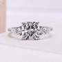 Antiquecut Cushion Cut Diamond Ring