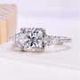 lab grown cushion cut diamond ring